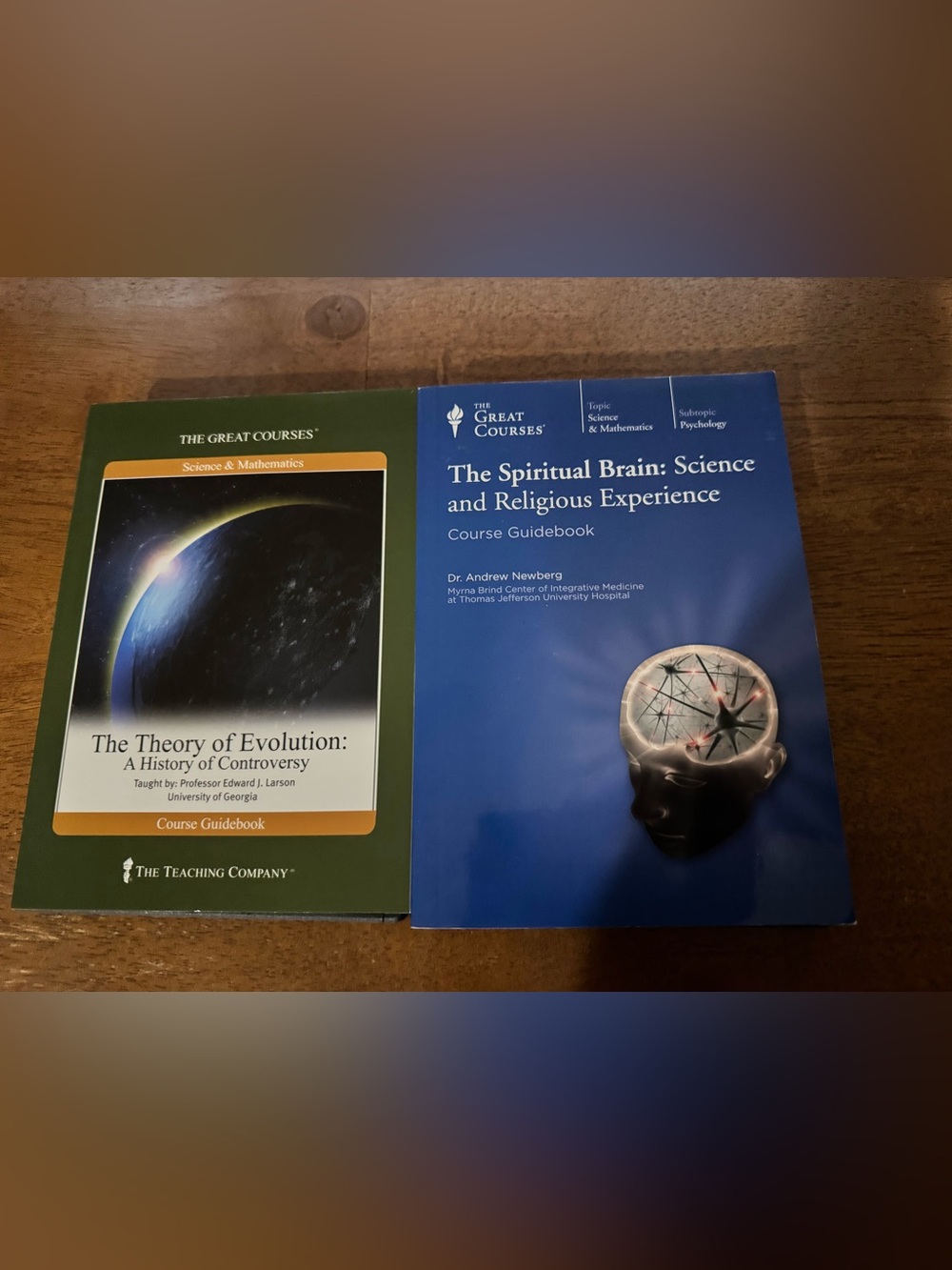 Great Courses; Science & Math; Theory of Evolution & The Spiritual Brain DVDs